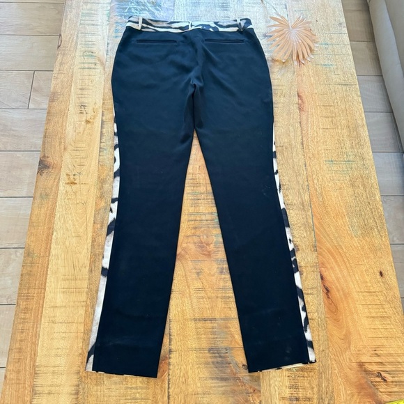 Diane Von Furstenberg Mary Mikado Wool Silk Pants Animal Print Size 6 - Picture 7 of 16